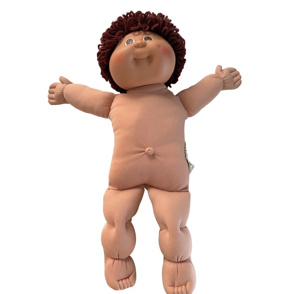 Vintage 1982 Cabbage Patch Kids Boy Doll Brown Hair Rainbow Trim Jumpsuit Coleco